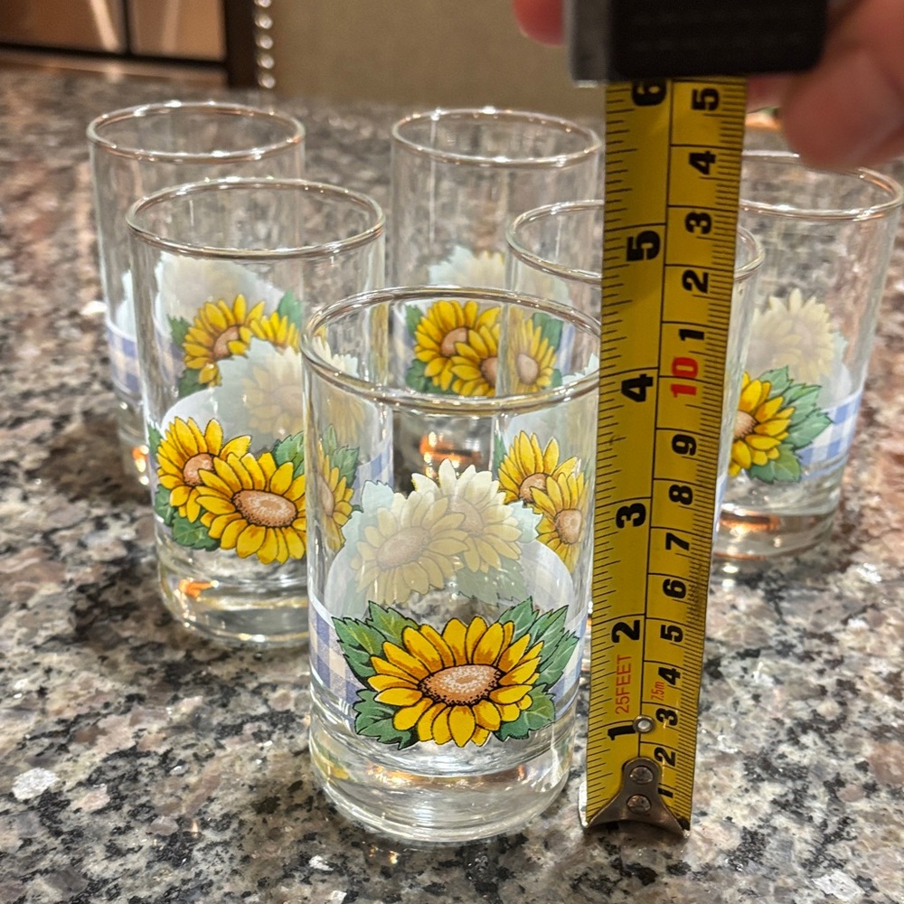 Vintage Corelle Sunsations Juice Glasses - Picture 3 of 4